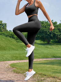 Womens Sport Bras Removable Padded Workout Yoga Gym Running Crop Tank Top