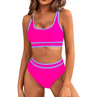 Women’s Solid Color Bikini – Tight-Fitting Two-Piece Swimsuit