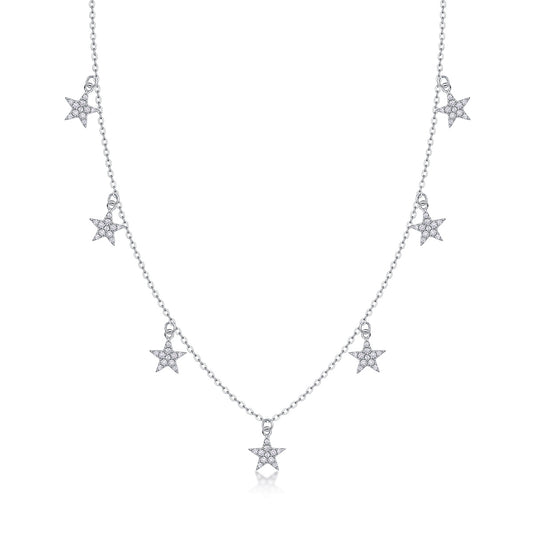 Star Love - A Fashionable And Luxurious Diamond Jewelry Pendant Set With Moissanite S925 Sterling Silver And Platinum Plating