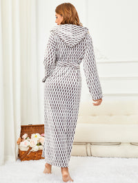 RONGTAI Ladies Long Fleece Bathrobe