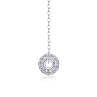 Meet At This Moment - A Fashionable And Luxurious Diamond Jewelry Pendant Set With Moissanite S925 Sterling Silver And Platinum Plating