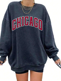 Los Angeles Oversized Sweatshirt – Casual Crewneck Long Sleeve Pullover