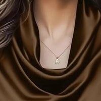 Women's Elegant Draped Neck Blouse, Solid Color Ruffle Detail Long Sleeve Shirt For Office And Formal Wear