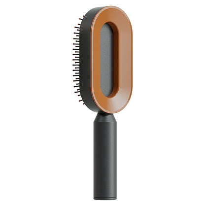 Self-cleaning Hair Brush For Women One-key Cleaning Hair Loss Airbag Massage Scalp Comb Anti-Static Hairbrush