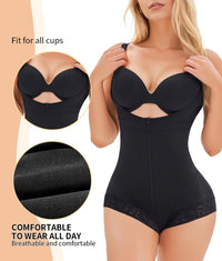 Women’s Fajas Colombianas Full Body Shapewear – Postpartum Tummy Control Bodysuit with Butt Lifter