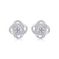 Hope Beam - A Fashionable And Luxurious Diamond Jewelry Piece Set With Half-carat Moissanite S925 Sterling Silver And Platinum-plated Stud Earrings