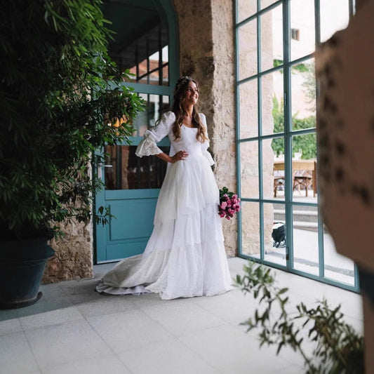 Wedding Long Sleeve Lace Wedding Dress