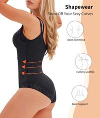 Women’s Fajas Colombianas Full Body Shapewear – Postpartum Tummy Control Bodysuit with Butt Lifter
