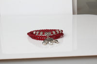 Red Agate Beaded Good Lock Bracelet
