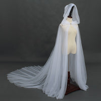 Bride wedding dress hooded shawl