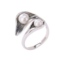 Pearl Vintage Vintage Elegant Common Calla Ball Ring Women