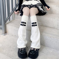 Ballet Style Mary Jane White Lace Bow Calf Socks