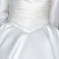 Satin Long Sleeved Light Wedding Dress