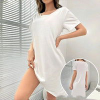 Spring And Summer Home Wear Comfort And Casual Loose Women's Nightdress Short Sleeve Pajamas