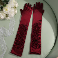 50cm Bridal Wedding Dress Satin Lengthened Gloves