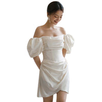 French Light Wedding Dress Off Shoulder