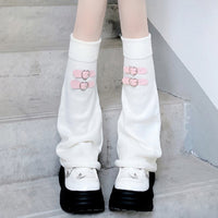 Ballet Style Mary Jane White Lace Bow Calf Socks