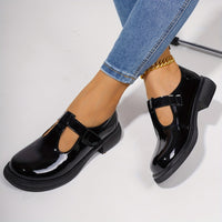 Mary Jane Flats Elegant Loafers With Round Toe Hook