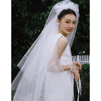 Satin White Simple Light Wedding Dress