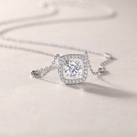 Sweet - A Fashionable And Luxurious Diamond Jewelry Pendant Set With 1-carat Moissanite S925 Sterling Silver And Platinum Plating