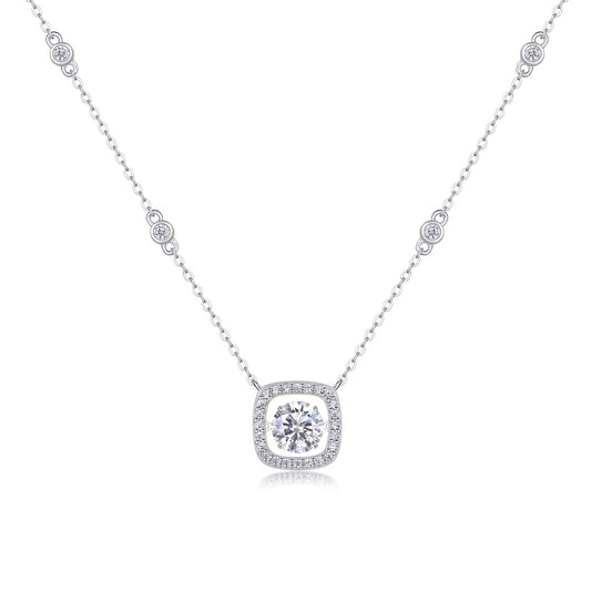 Sweet - A Fashionable And Luxurious Diamond Jewelry Pendant Set With 1-carat Moissanite S925 Sterling Silver And Platinum Plating