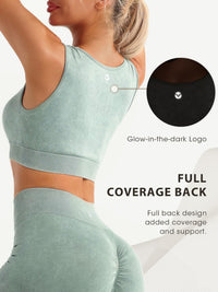 Womens Sport Bras Removable Padded Workout Yoga Gym Running Crop Tank Top