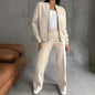 Women's 2 Piece Sweatsuit Set, 
 Zip Up Long Sleeve Sweatshirt Jacket And Wide Leg Sweatpants