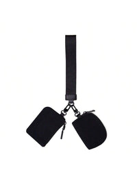 KeyChain Wallet Wristlet Wallets For Women Mini Zip Dual Pouch Wristlet