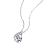 Dynamic – 1-Carat Moissanite Pendant Necklace in S925 Sterling Silver Platinum-Plated