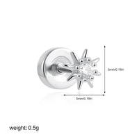 Stainless Steel 18K Gold Zircon Ear Bone Stud Titanium Steel Mini Ear Studs