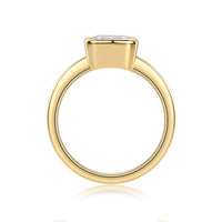 Pagoda - A Fashionable Diamond Jewelry Piece Set With Moissanite S925 Sterling Silver And Gold-plated Diamond Ring