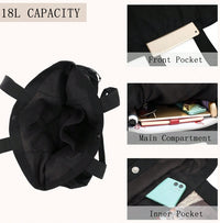 18L Side-Cinch Shopper Bags Lightweight Shoulder Bag Tote Handbag For Shopping Workout Beach Travel