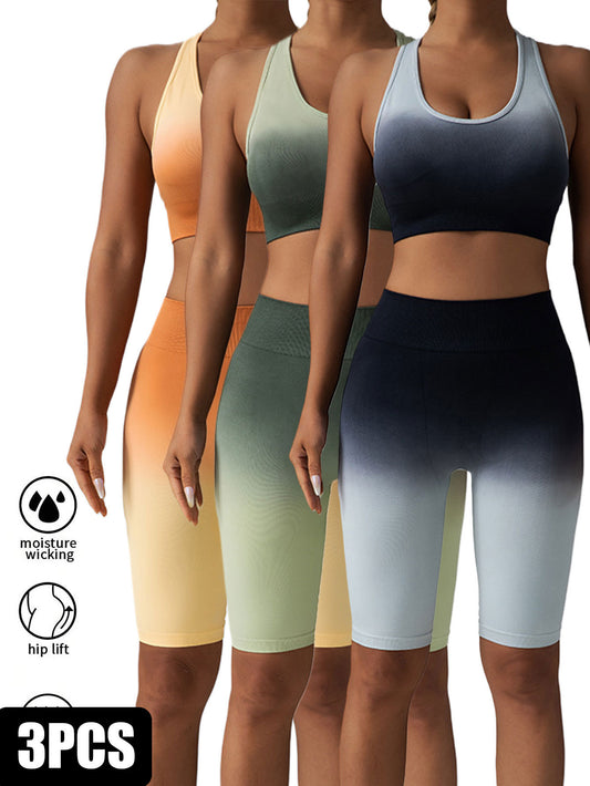 3-Pack Women’s Seamless Scrunch Shorts – High-Waisted Contour Yoga & Gym Biker Shorts