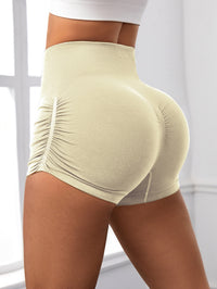 Women’s Scrunch Butt Seamless Workout Shorts – High-Waisted Yoga Biker Shorts