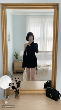 Midnight Allure Lace-Up Mini Dress