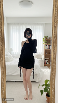 Midnight Allure Lace-Up Mini Dress