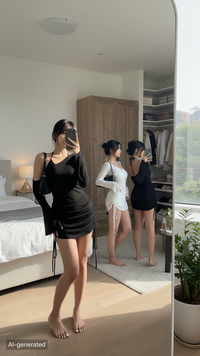 Midnight Allure Lace-Up Mini Dress