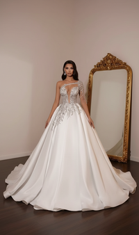 Wedding Dress Trailing High Waist Retro Lace Dress