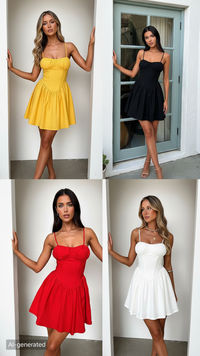 Womens Polyester Strapless Slip Dress