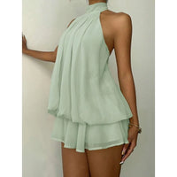 Emerald Breeze Halter Dress
