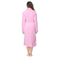 Plush Fleece Bathrobe for Women – Long Warm Sleepwear Robe