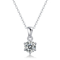 Breeze Dance – Moissanite Diamond Pendant Necklace Set (1ct, 2ct & 3ct) in S925 Sterling Silver Platinum-Plated