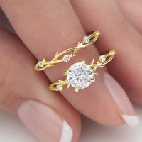 Proposal Diamond Ring Women's Rose Gold Simulation Diamond Couple Rings