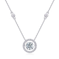 Mobius - A Fashionable And Luxurious Diamond Jewelry Piece Set With 1-carat Moissanite S925 Sterling Silver And Platinum-plated Pendant