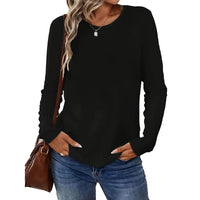 3 Pack Womens Plus Size Long Sleeve Shirts Crew Neck Basic Tee Tops Loose Fit Fall Outfits For Women 1X-5X