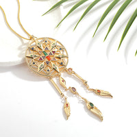 Women's Necklace Round Hollow Star Pendant Net Celebrity