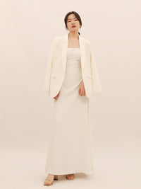 Travel Photo Light Wedding Dress With White Strap