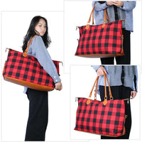 Minimally Casual Plaid Women's Luggage Bag
