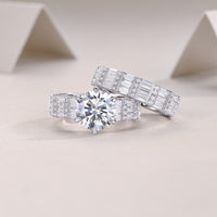 Vanilla - A Fashionable And Luxurious Jewelry Piece Set With 3-carat Moissanite S925 Sterling Silver And Platinum-plated Diamond