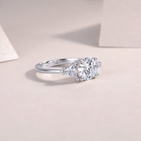 Ocean Diamond - A Fashionable And Luxurious Jewelry Piece Set With 2-carat Moissanite S925 Sterling Silver And Platinum-plated Diamond